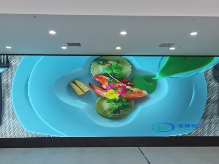 孝感室內全彩P1.86安裝完畢     尺寸：7.36x2.56m    像素點：3956x1376