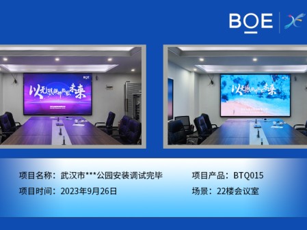 武漢市**公園22樓會(huì)議室BTQ015安裝調(diào)試完畢