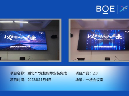 湖北**黨校1樓會(huì)議室P2.0指導(dǎo)安裝完畢