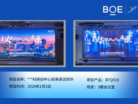 ***科研創(chuàng)中心3樓會(huì)議室BTQ018安裝調(diào)試完畢