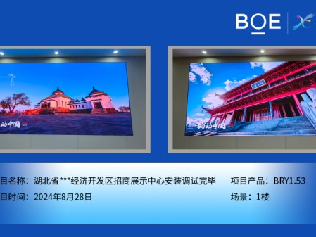 湖北省***經(jīng)濟開發(fā)區(qū)招商展示中心安裝調(diào)試完畢